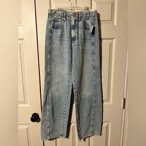 Free People, We The Free Aster light blue wide leg jeans
